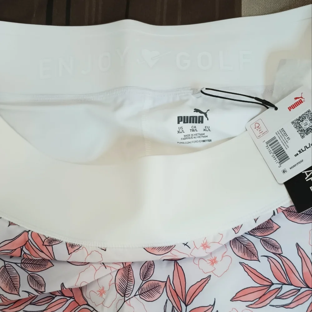 Puma White and Pink Floral Golf Skort XL/L - Picture 13 of 14